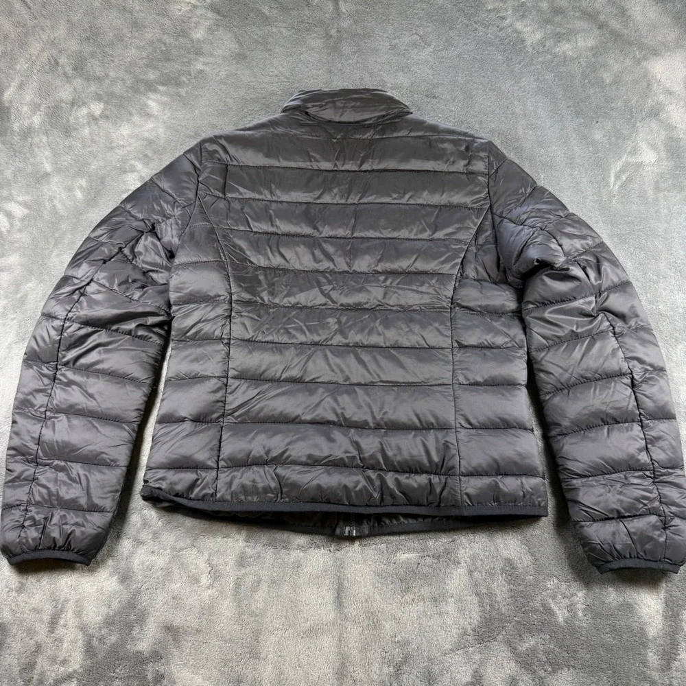 Timberland Women Lightweight Puffer Jacket Black Full Zip Collared Size S P